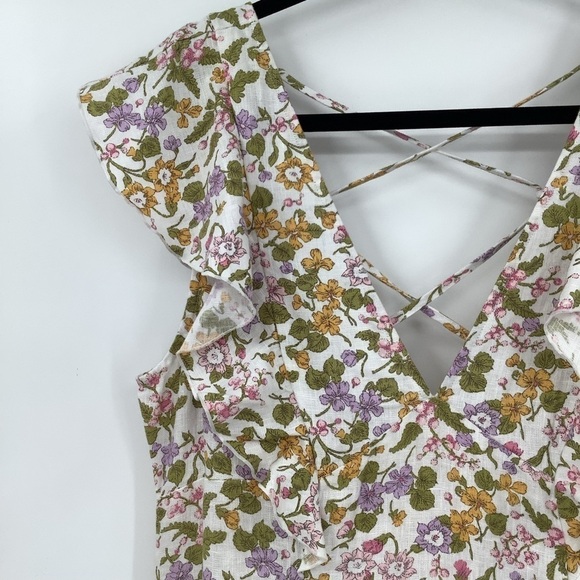 Rails Constance Linen Midi Dress Tansy Size Large Sun Dress Sundress Brunch NWT - Picture 9 of 15